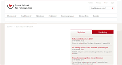 Desktop Screenshot of danskselskabforfolkesundhed.dk